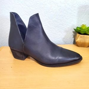 Free People Charm double V black ankle booties